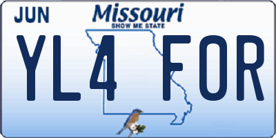 MO license plate YL4F0R