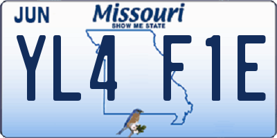 MO license plate YL4F1E