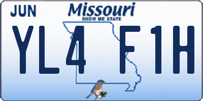 MO license plate YL4F1H
