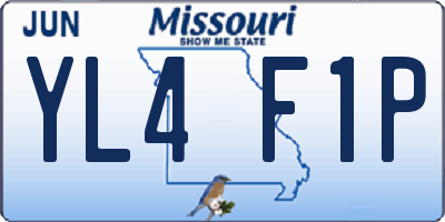 MO license plate YL4F1P