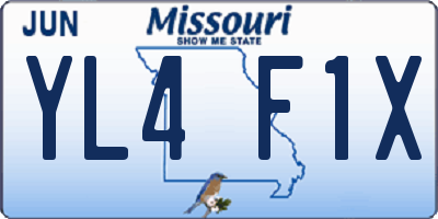 MO license plate YL4F1X