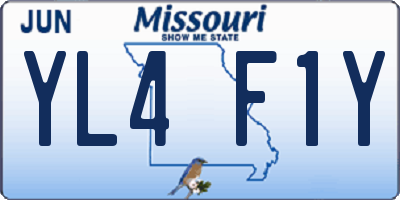 MO license plate YL4F1Y