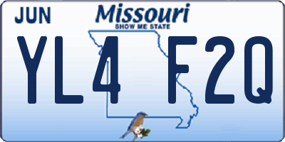 MO license plate YL4F2Q