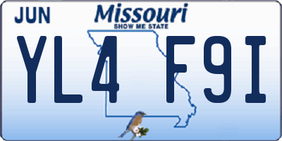 MO license plate YL4F9I