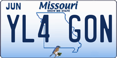 MO license plate YL4G0N