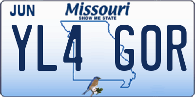 MO license plate YL4G0R