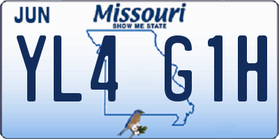 MO license plate YL4G1H