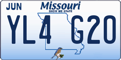 MO license plate YL4G2O