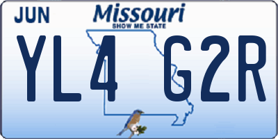 MO license plate YL4G2R