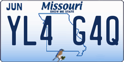 MO license plate YL4G4Q