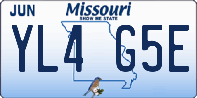 MO license plate YL4G5E