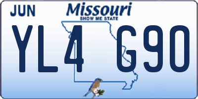 MO license plate YL4G9O