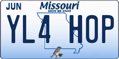 MO license plate YL4H0P