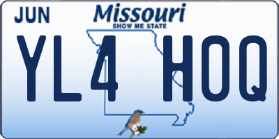 MO license plate YL4H0Q