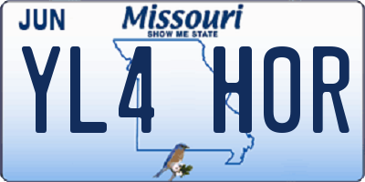MO license plate YL4H0R