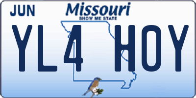 MO license plate YL4H0Y
