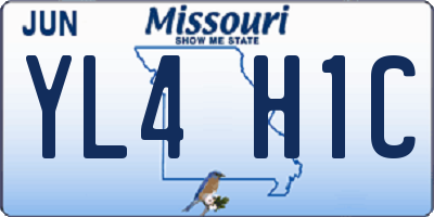 MO license plate YL4H1C