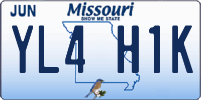 MO license plate YL4H1K