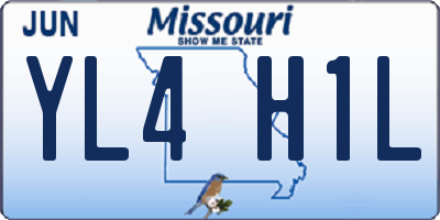 MO license plate YL4H1L