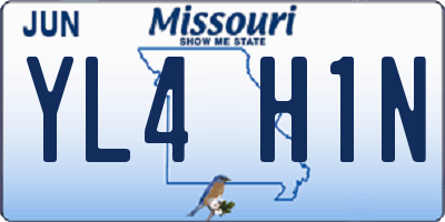 MO license plate YL4H1N