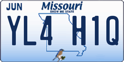 MO license plate YL4H1Q