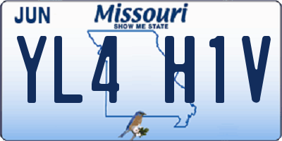 MO license plate YL4H1V