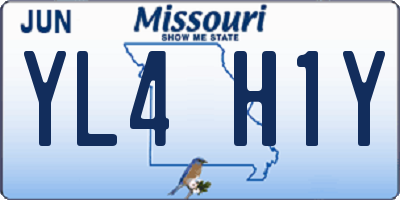 MO license plate YL4H1Y
