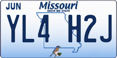 MO license plate YL4H2J