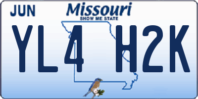 MO license plate YL4H2K