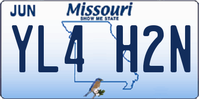 MO license plate YL4H2N