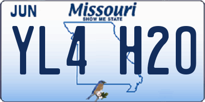 MO license plate YL4H2O
