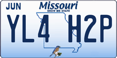 MO license plate YL4H2P