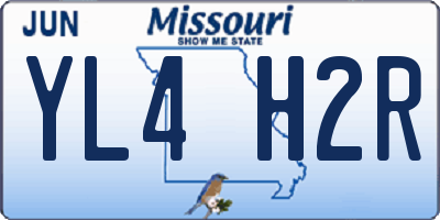MO license plate YL4H2R