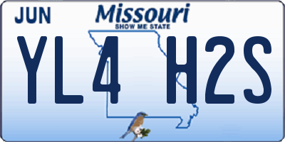MO license plate YL4H2S