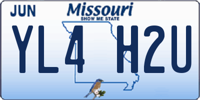 MO license plate YL4H2U