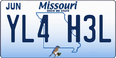MO license plate YL4H3L