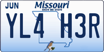 MO license plate YL4H3R