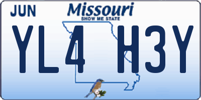 MO license plate YL4H3Y