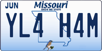 MO license plate YL4H4M