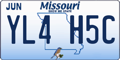 MO license plate YL4H5C