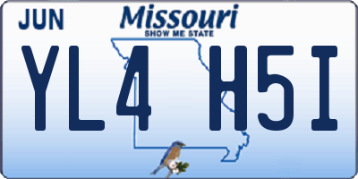 MO license plate YL4H5I