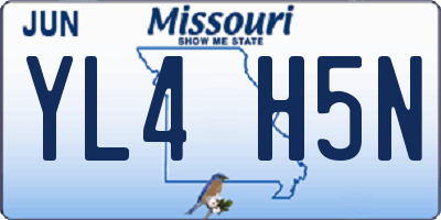 MO license plate YL4H5N