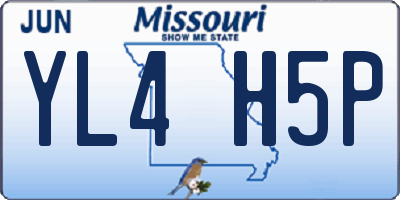 MO license plate YL4H5P