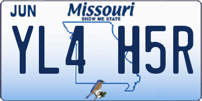 MO license plate YL4H5R