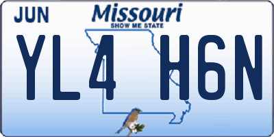 MO license plate YL4H6N