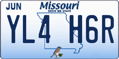 MO license plate YL4H6R