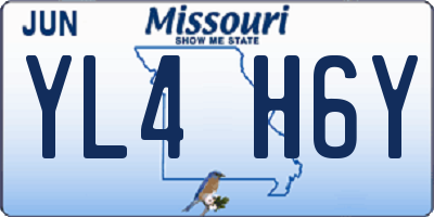 MO license plate YL4H6Y