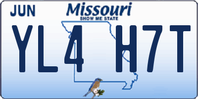 MO license plate YL4H7T