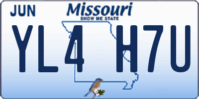 MO license plate YL4H7U