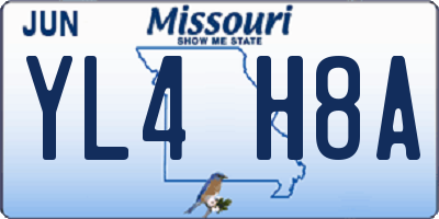 MO license plate YL4H8A